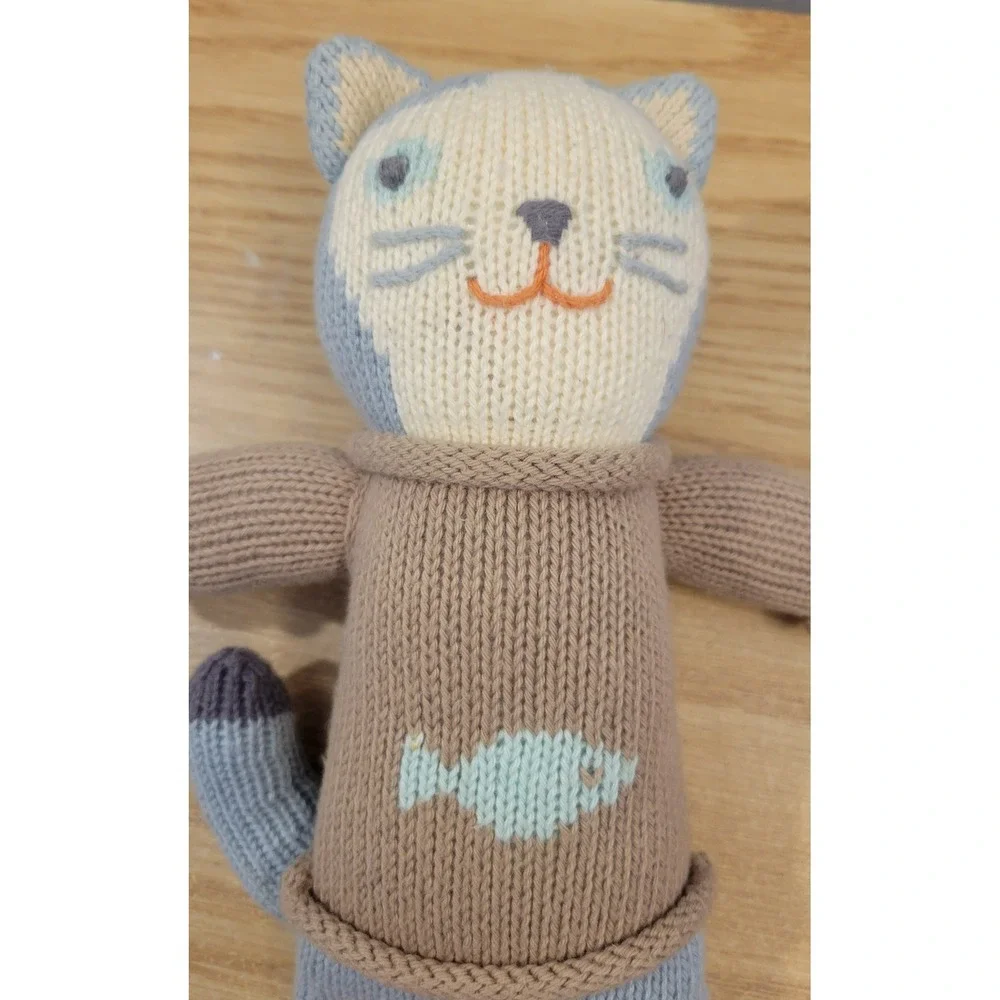 Blabla Kids Sardine the Cat Knit Plush Doll 13.5